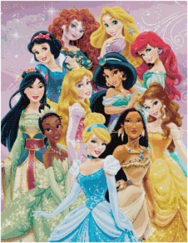 DISNEY PRINCESS #12 CROSS STITCH PATTERN PDF ONLY