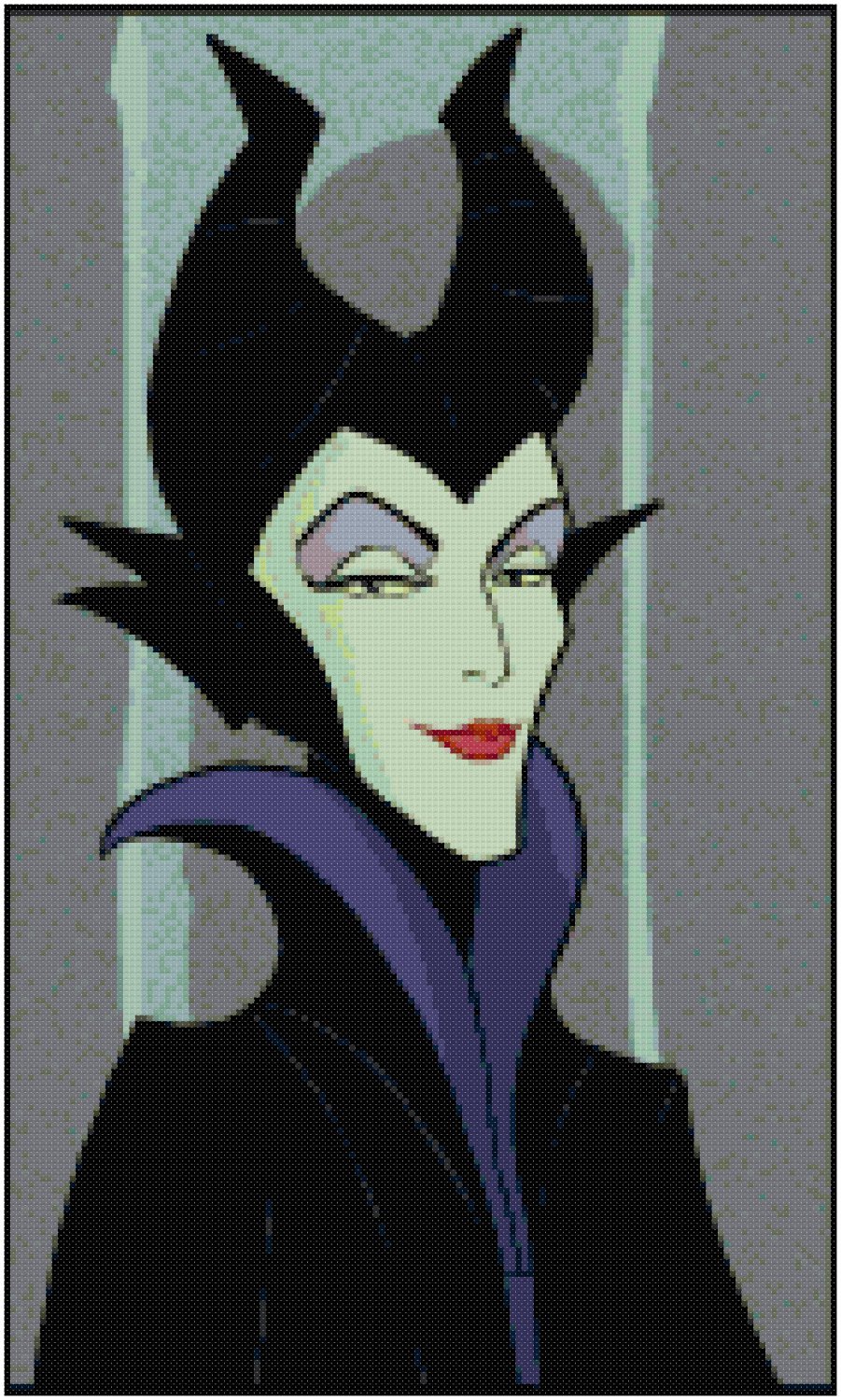 DISNEY MALEFICENT #1 CROSS STITCH PATTERN PDF ONLY
