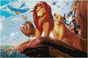 DISNEY LION KING GROUP #2  CROSS STITCH PATTERN PDF ONLY