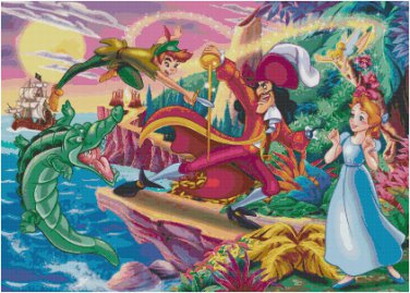 DISNEY PETER PAN #1 CROSS STITCH PATTERN PDF ONLY