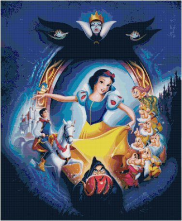 DISNEY SNOW WHITE #1 CROSS STITCH PATTERN PDF ONLY