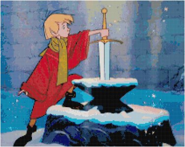 DISNEY SWORD IN THE STONE CROSS STITCH PATTERN PDF ONLY