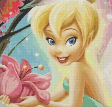 DISNEY TINKERBELL CLOSE UP #3 CROSS STITCH PATTERN PDF ONLY