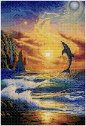 DOLPHIN FANTASY CROSS STITCH PATTERN PDF ONLY