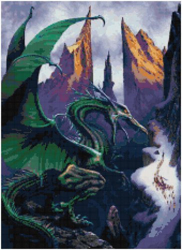 DRAGON #2 CROSS STITCH PATTERN PDF ONLY