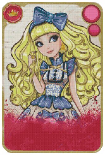 EVER AFTER HIGH BLONDIE LOCKS  CROSS STITCH PATTERN PDF ONLY