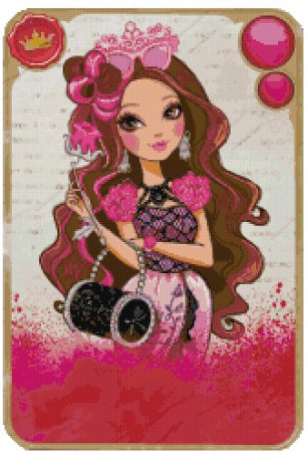 EVER AFTER HIGH BRIAR BEAUTY  CROSS STITCH PATTERN PDF ONLY