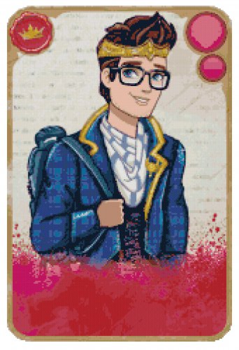 EVER AFTER HIGH DEXTER CHARMING  CROSS STITCH PATTERN PDF ONLY