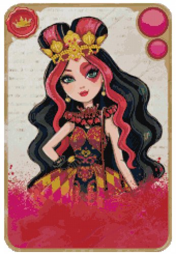 EVER AFTER HIGH LIZZIE HEARTS #1  CROSS STITCH PATTERN PDF ONLY