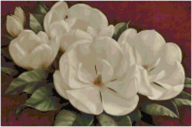 MAGNOLIAS CROSS STITCH PATTERN PDF ONLY