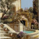 COURTYARD FOUNTAIN - GARDEN CROSS STITCH PATTERN PDF ONLY