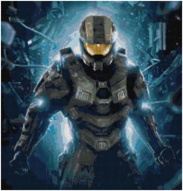 HALO 4 #1 CROSS STITCH PATTERN PDF ONLY