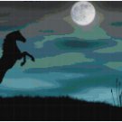 HORSE SILHOUETTE CROSS STITCH PATTERN PDF ONLY