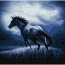 RUNNING HORSE AT NIGHT CROSS STITCH PATTERN PDF ONLY
