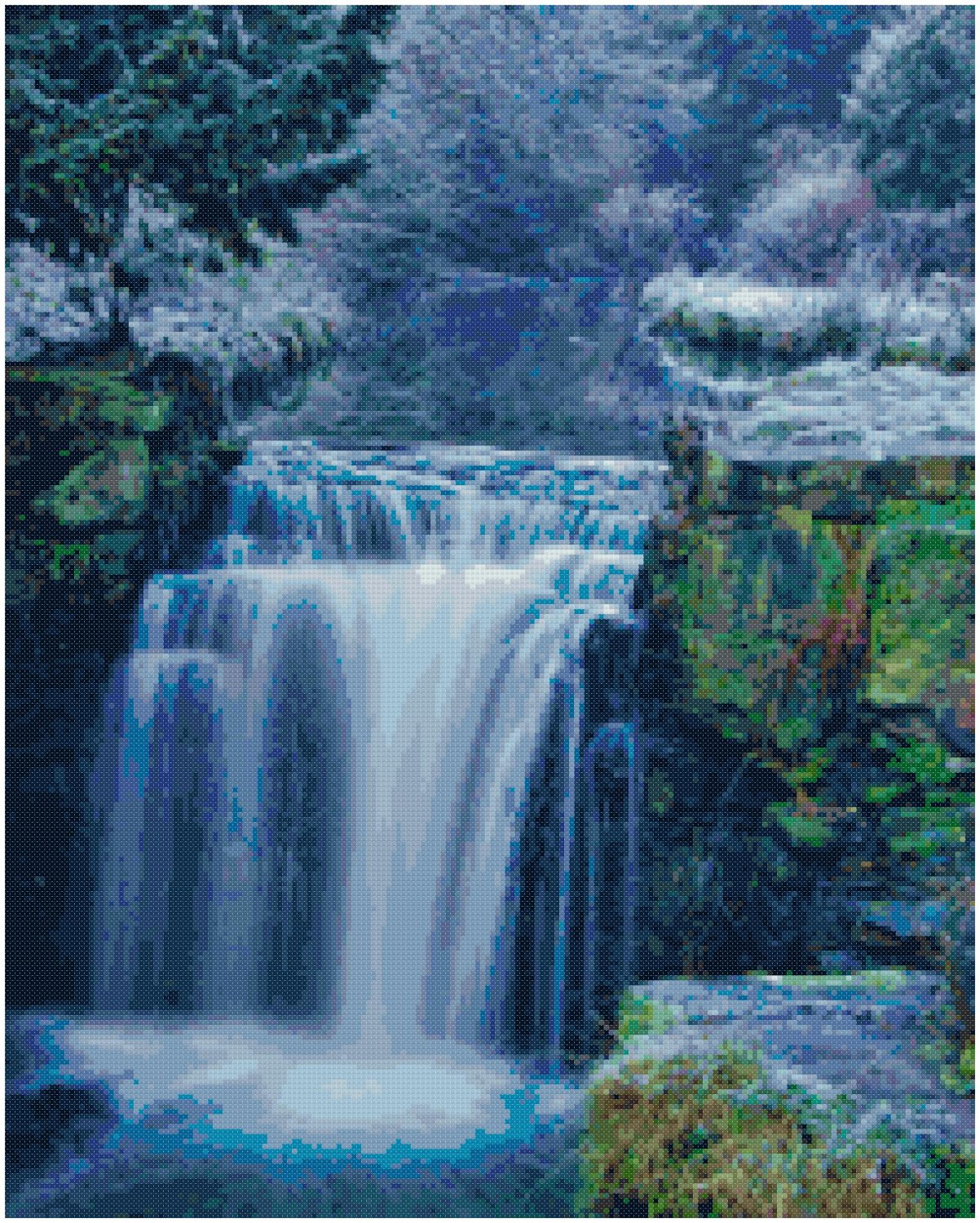 waterfall-2-cross-stitch-pattern-pdf-only