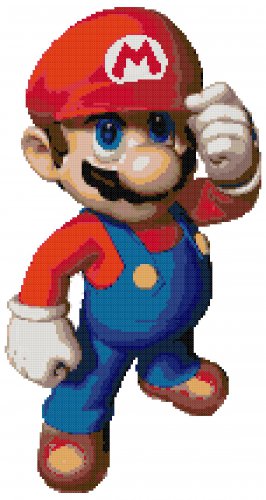 SUPER MARIO BROS MARIO #1  CROSS STITCH PATTERN PDF ONLY