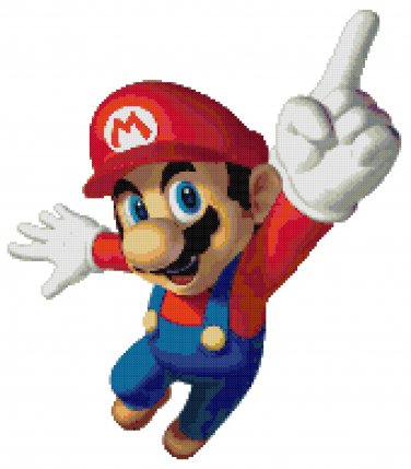 SUPER MARIO BROS MARIO #2  CROSS STITCH PATTERN PDF ONLY