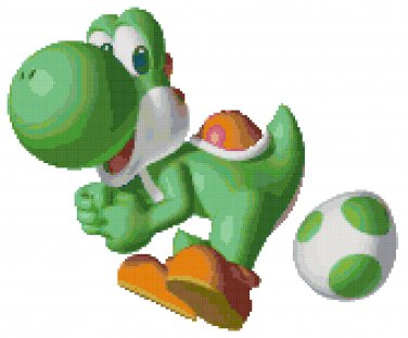 SUPER MARIO BROS YOSHI CROSS STITCH PATTERN PDF ONLY