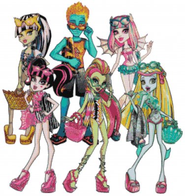MONSTER HIGH #3 CROSS STITCH PATTERN PDF ONLY