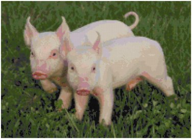BABY PIG PAIR CROSS STITCH PATTERN PDF ONLY