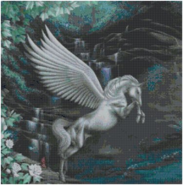 PEGASUS IN THE FOREST CROSS STITCH PATTERN PDF ONLY