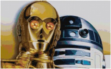 STAR WARS R2D2 AND C3PO CROSS STITCH PATTERN PDF ONLY