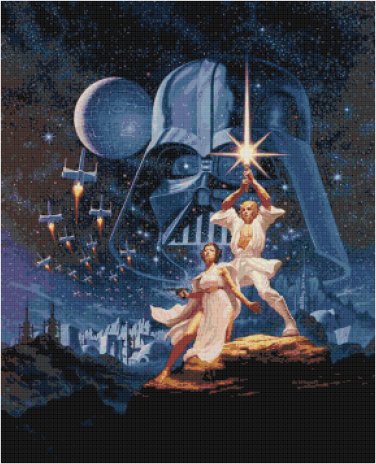 STAR WARS VINTAGE CROSS STITCH PATTERN PDF ONLY