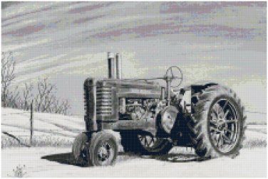 VINTAGE  TRACTOR  CROSS STITCH PATTERN PDF ONLY