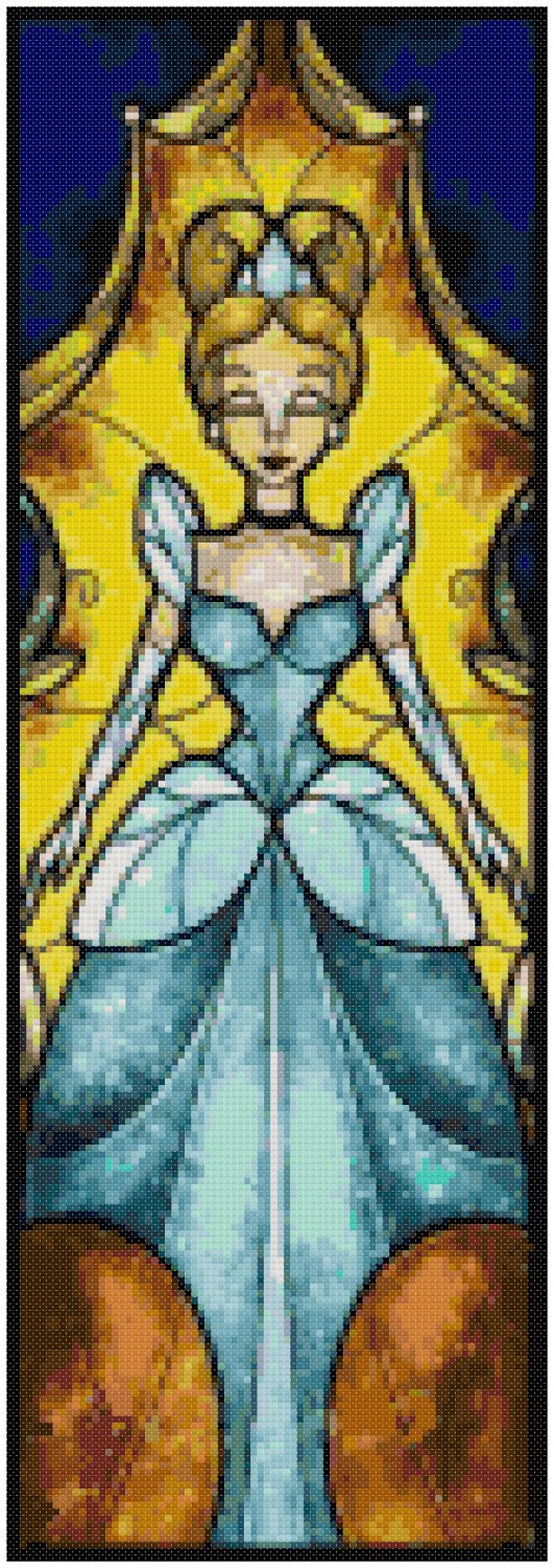 DISNEY CINDERELLA STAINED GLASS CROSS STITCH PATTERN PDF ONLY