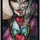 DISNEY EVIL QUEEN SNOW WHITE STAINED GLASS  CROSS STITCH PATTERN PDF ONLY