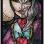 DISNEY EVIL QUEEN SNOW WHITE STAINED GLASS  CROSS STITCH PATTERN PDF ONLY