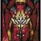 DISNEY GOTHEL RAPUNZEL STAINED GLASS  CROSS STITCH PATTERN PDF ONLY