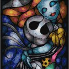 DISNEY JACK AND SALLY NIGHTMARE BEFORE CHRISTMAS STAINED GLASS  CROSS STITCH PATTERN PDF ONLY