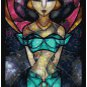 DISNEY JASMINE ALADDIN STAINED GLASS  CROSS STITCH PATTERN PDF ONLY