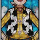 DISNEY WOODY TOY STORY STAINED GLASS  CROSS STITCH PATTERN PDF ONLY