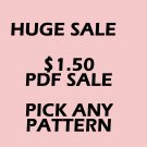 PDF SALE 1 PATTERN $1.50 YOU PICK THE PATTERN CROSS STITCH PATTERN PDF ONLY