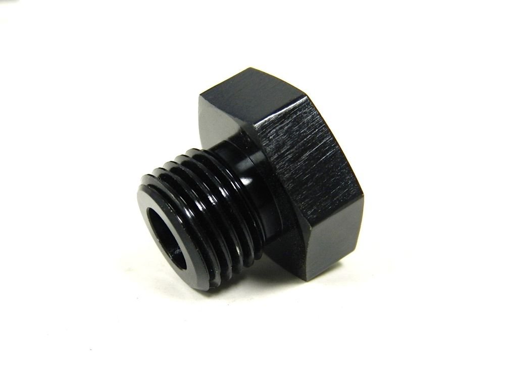 UNIVERSAL ALUMINUM STRAIGHT -3 AN3 3AN O-RING PORT PLUG FITTING BLACK