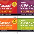 Full Set (10 pc) Wiley CPA 2014 Study Guide, Focus Notes & Exam Review Vol.1,2