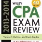 Full Set (10 pc) Wiley CPA 2014 Study Guide, Focus Notes & Exam Review Vol.1,2