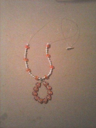 orange beaded necklace