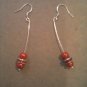 candy red pearl earrings