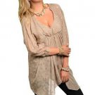 Beige flowy blouse