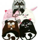 animal knit hats adults & kids OS