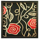 3D wooden wall picture for decoration (60*60cm) - red rose A