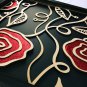 3D wooden wall picture for decoration (60*60cm) - red rose A
