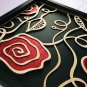 3D wooden wall picture for decoration (60*60cm) - red rose A