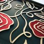 3D wooden wall picture for decoration (60*60cm) - red rose A
