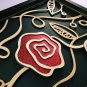 3D wooden wall picture for decoration (60*60cm) - red rose B