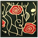 3D wooden wall picture for decoration (60*60cm) - red rose C