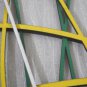3D wooden wall picture for decoration (53*53cm) - yellow, white, green grass
